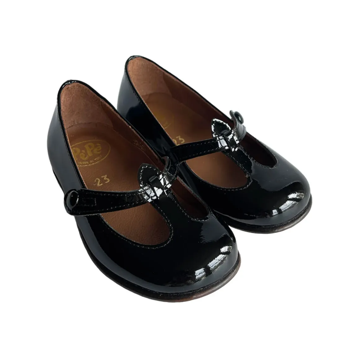 Lulu T Bar Shoes in Vernice Nero by PèPè