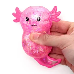 Maltose Squeezy Glitter Axolotl Stress Toy by Puckator