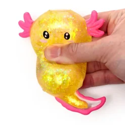 Maltose Squeezy Glitter Axolotl Stress Toy by Puckator