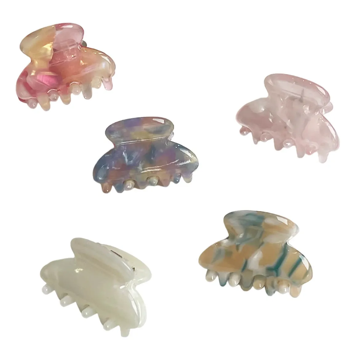Marble Mini Hair Claw (3cm) in Various Colours by Hello Sakura
