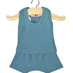 Marcel Ribbed Boy's Underwear Set (34cm Doll) in Peacock by Minikane