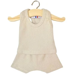 Marcel Ribbed Boy's Underwear Set (34cm Doll) in Linen by Minikane