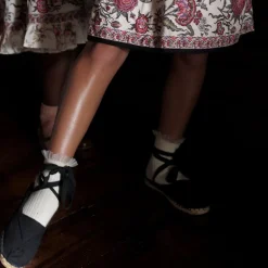 Margaux Tulle Frill Ribbed Ankle Socks in Doux Agneaux by Collegien