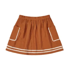 Margot Skirt in Russet Corduroy by Little Cotton Clothes - Last One In Stock - 4-6 Years