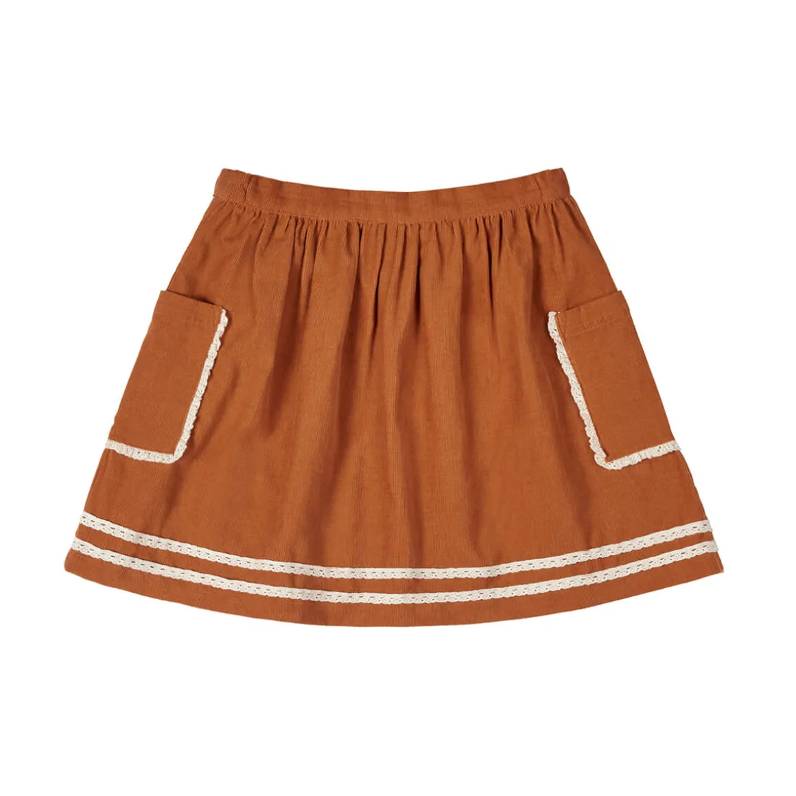 Margot Skirt in Russet Corduroy by Little Cotton Clothes - Last One In Stock - 4-6 Years
