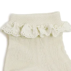Marie-Antoinette Pointelle Ankle Socks in Doux Agneaux by Collegien