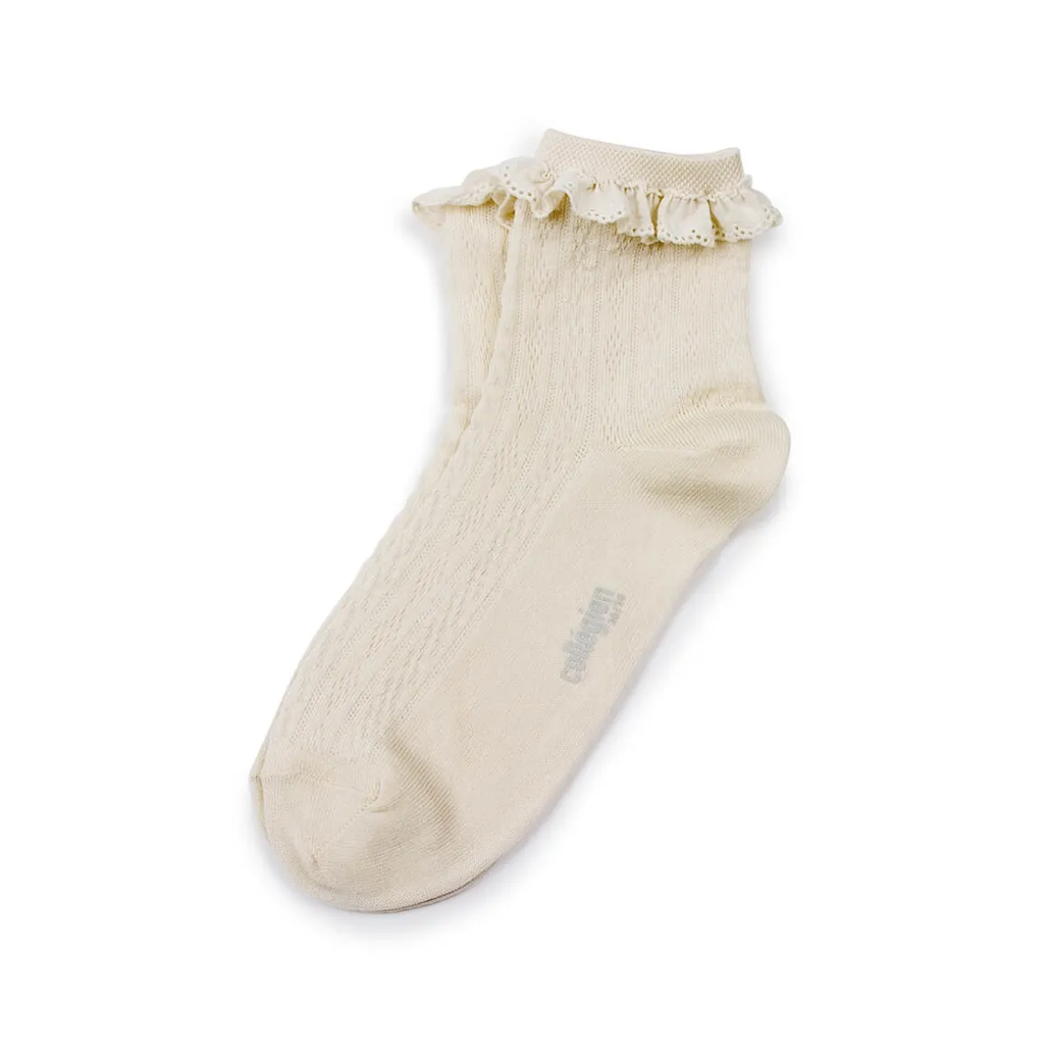 Marie-Antoinette Pointelle Ankle Socks in Doux Agneaux by Collegien
