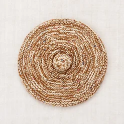 Marl Beret in Acorn And Lollipop Confetti Marl by Misha & Puff