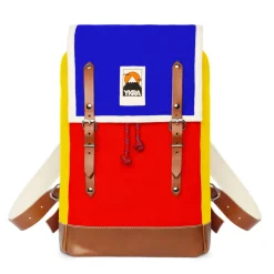 Matra Mini Leather Backpack in Tricolor by YKRA