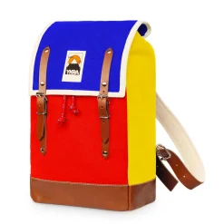 Matra Mini Leather Backpack in Tricolor by YKRA