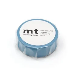 Matte Light Blue 15mm 1P Basic Washi Tape by MT Japan
