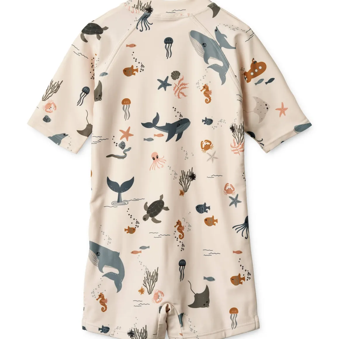 Max Shortsleeve Swim Jumpsuit in Sea Creature / Sandy by Liewood