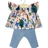 Mazarine Outfit (34cm Doll) in Alice Print / Cobalt Blue by Minikane X Nathalie Lete