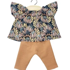 Mazarine Outfit (34cm Doll) in Water Flowers Print / Brown Sugar by Minikane