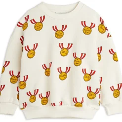Medals Baby Sweatshirt in Grey by Mini Rodini - Last One In Stock - 56/62 (1-4 Months)