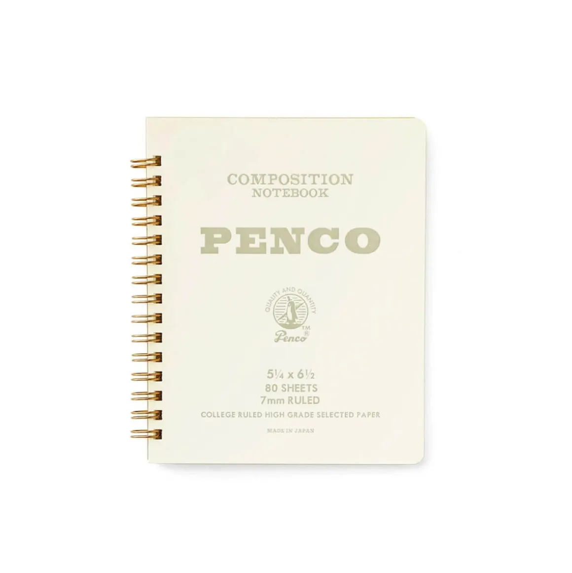 Medium Coil Notebook in White by Hightide Penco