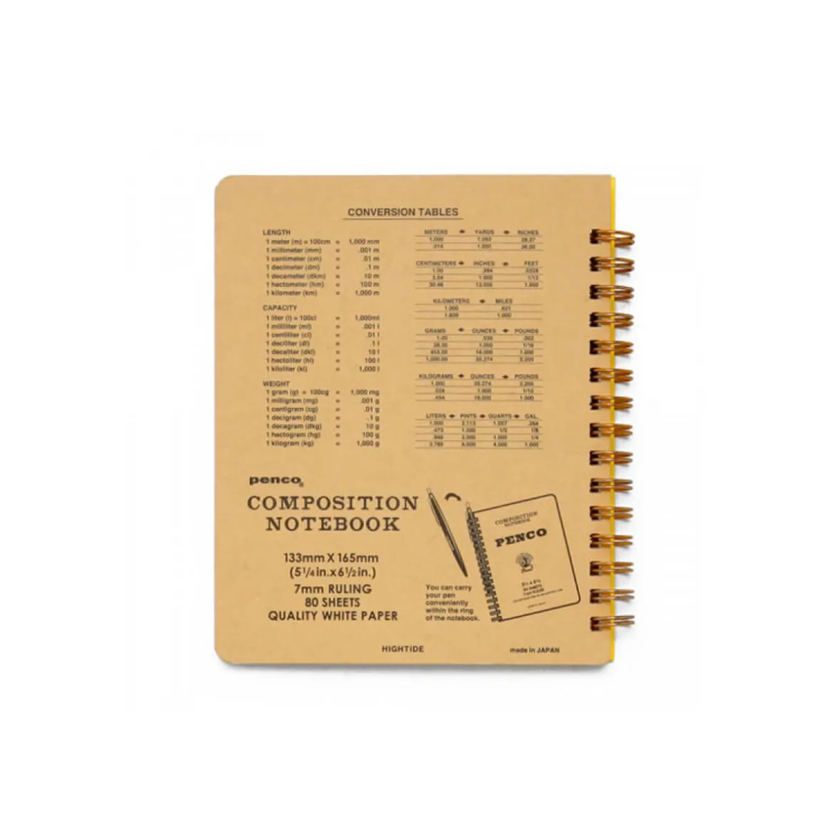 Medium Coil Notebook in Yellow by Hightide Penco