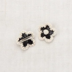 Medium Flower Clip Set in Licorice by Misha & Puff