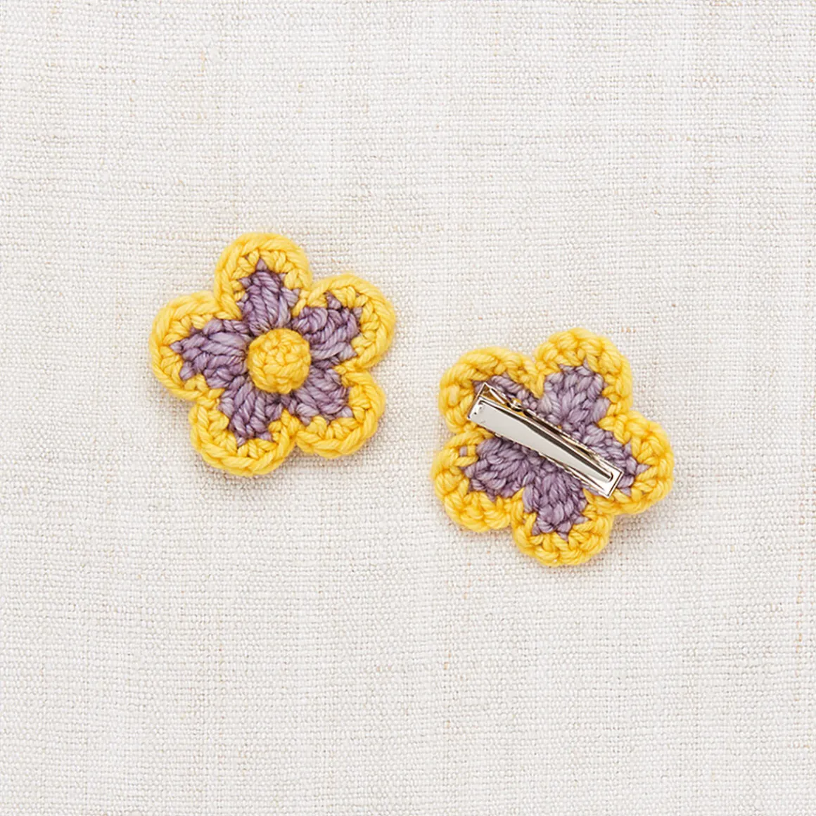 Medium Flower Clip Set in Periwinkle by Misha & Puff