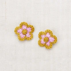 Medium Flower Clip Set in Pink Lilac by Misha & Puff