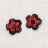Medium Flower Clip Set in Red Flame by Misha & Puff