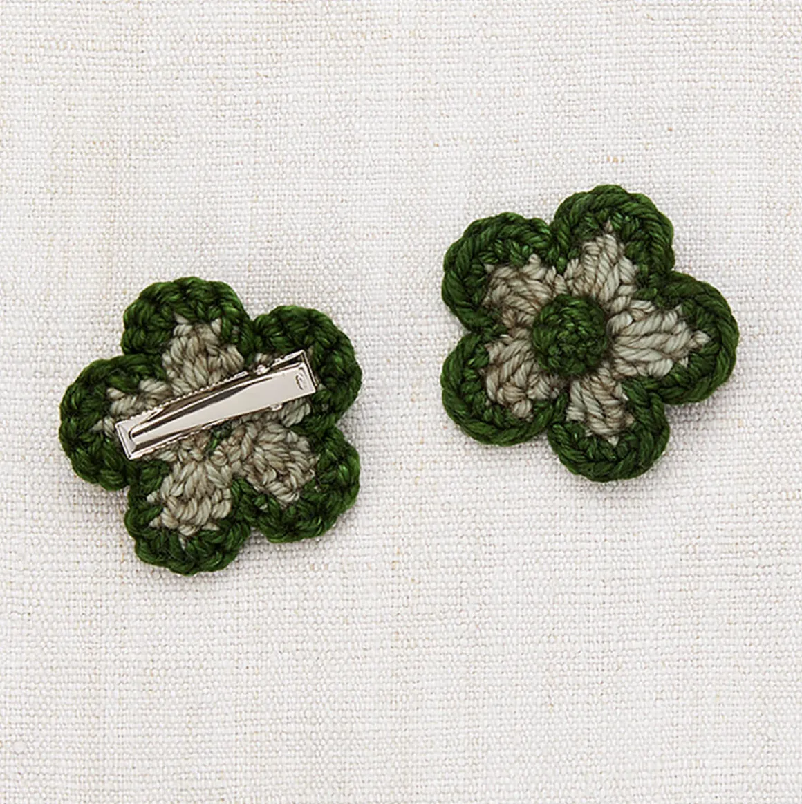 Medium Flower Clip Set in Seal Gray by Misha & Puff