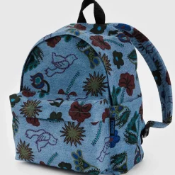 Medium Nylon Backpack in Digital Denim Birds by Baggu