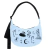 Medium Nylon Crescent Bag in Embroidered Ballet Icons by Baggu