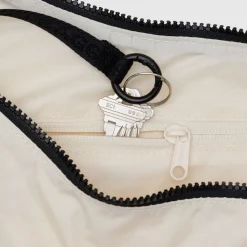 Medium Nylon Crescent Bag in Embroidered Shells by Baggu