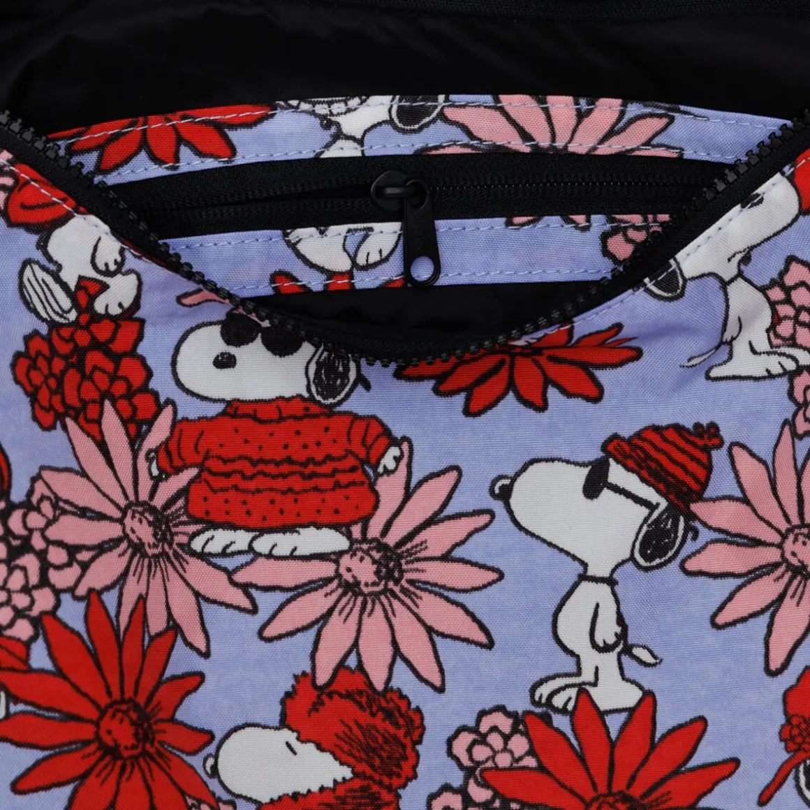 Medium Nylon Crescent Bag in Floral Snoopy by Baggu