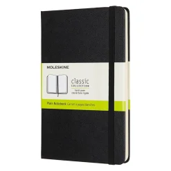 Medium Plain Hardcover Notebook (18cm) in Black by Moleskine