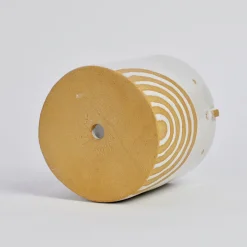 Medium Pot with Drainage Hole in White / Rainbow by Atelier Stella