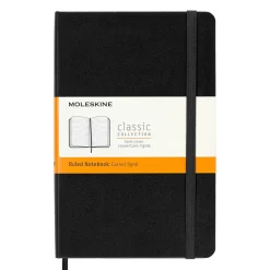 Medium Ruled Hardcover Notebook (18cm) in Black by Moleskine