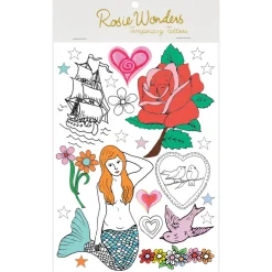 Mermaid Temporary Tattoos (A5 Sheet) by Rosie Wonders