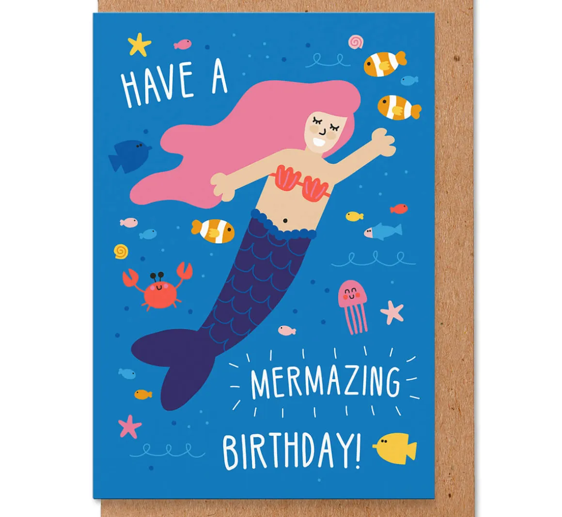 Mermazing Birthday Greetings Card by Studio Boketto