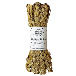 Metallic Ric-Rac Ribbon in Gold by Petra Boase
