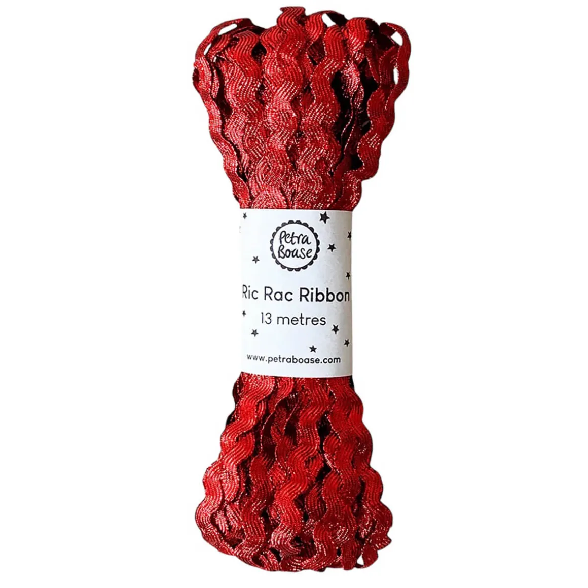 Metallic Ric-Rac Ribbon in Ruby Red by Petra Boase