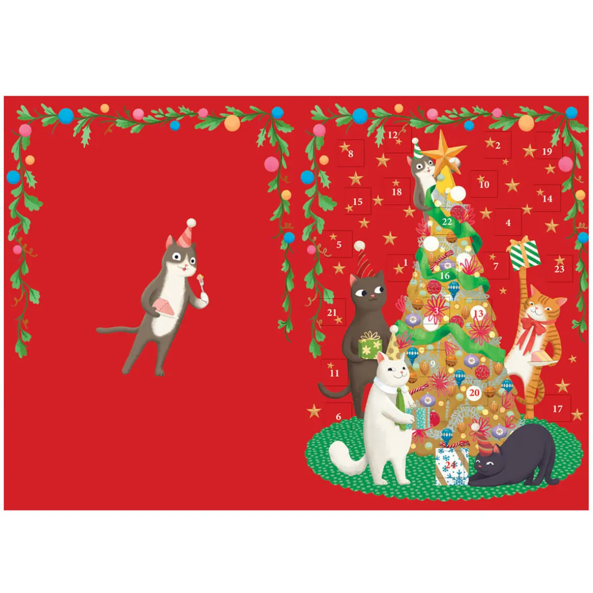 Miaow Factor Advent Calendar Greetings Card By Roger La Borde