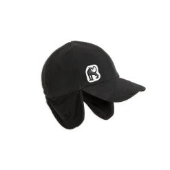 Micro Fleece Cap in Black by Mini Rodini - Last One In Stock - 52/54 (3-9 Years)