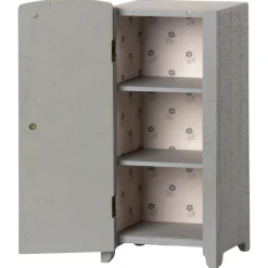 Miniature Closet With Decoration in Mint Grey by Maileg