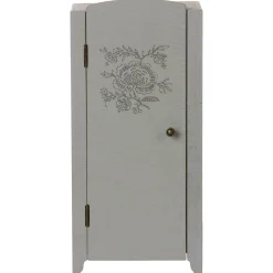 Miniature Closet With Decoration in Mint Grey by Maileg