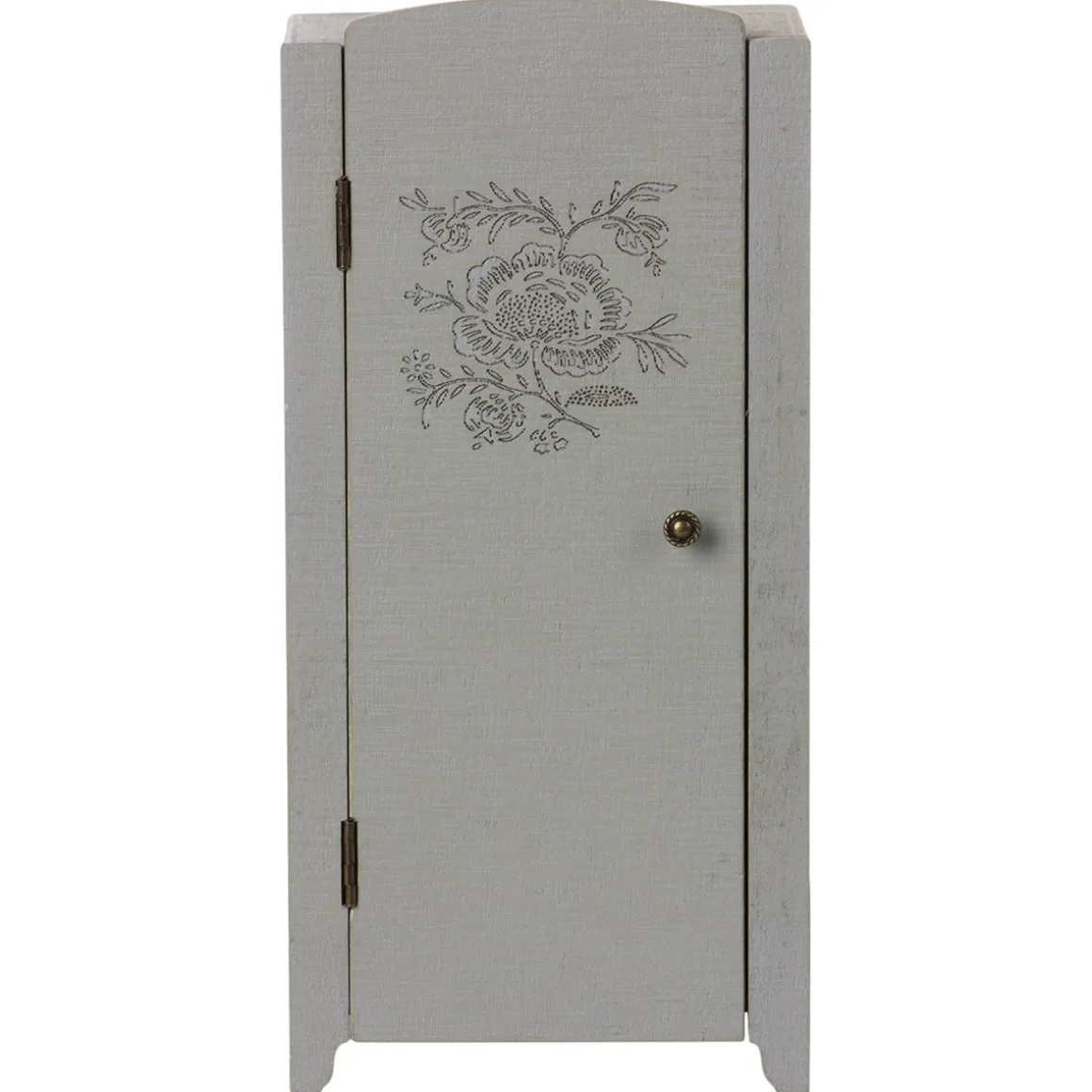 Miniature Closet With Decoration in Mint Grey by Maileg