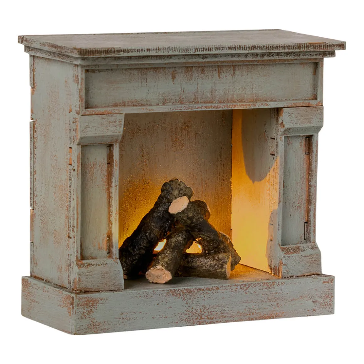 Miniature Fireplace in Vintage Blue by Maileg