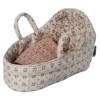 Mini Carrycot for Baby Mouse (10cm) in Natural by Maileg