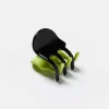 Mini Hair Claw in Black + Chartreuse by Chunks