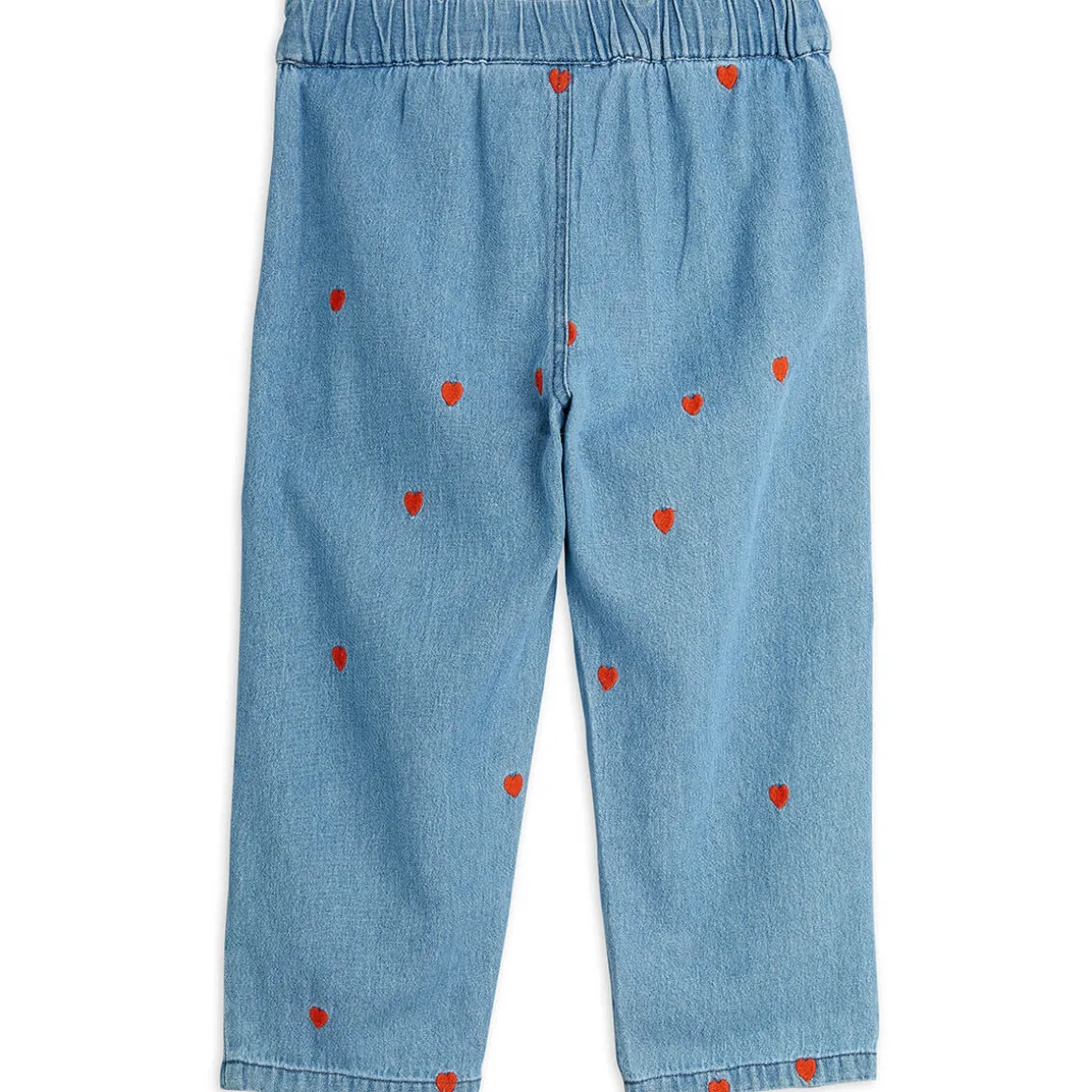 Mini Hearts AOP Woven Trousers in Blue by Mini Rodini