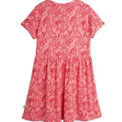 Mini Leopard AOP Dress in Pink by Mini Rodini