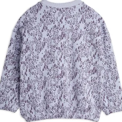 Mini Leopard Sweatshirt in Purple by Mini Rodini