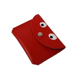 Mini Money Googly Eye Purse in Red by Ark Colour Designs