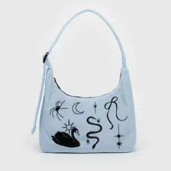 Mini Nylon Shoulder Bag in Embroidered Ballet Icons by Baggu